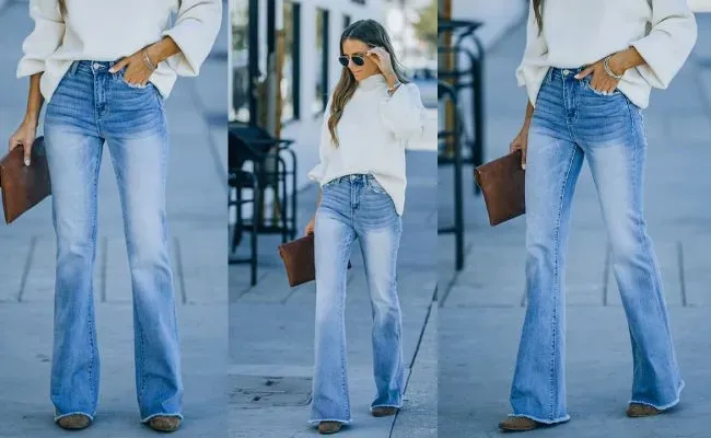 combinar calça boca de sino trabalho