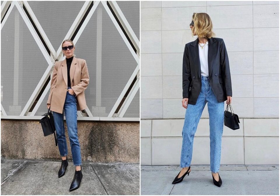 look calça jeans e bota inverno 2025