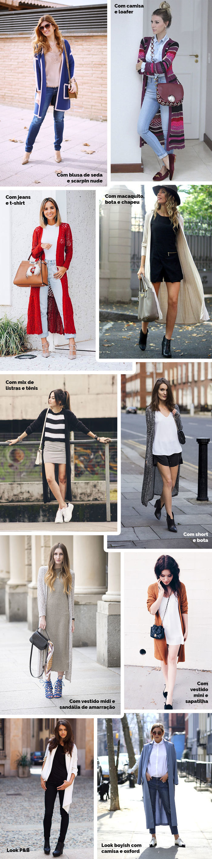 looks com cardigã feminino