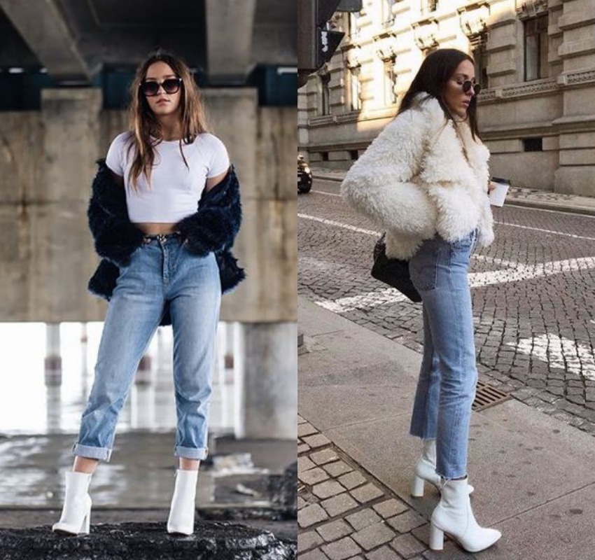 looks com bota branca