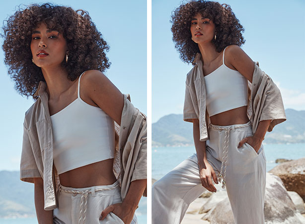 como usar cropped branco