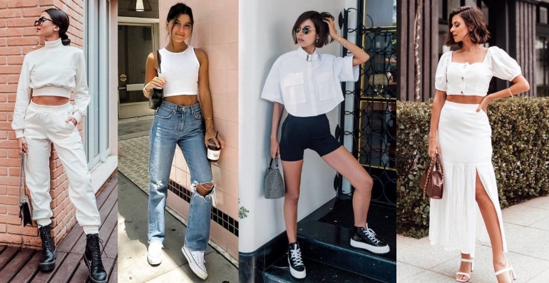 cropped branco manga longa