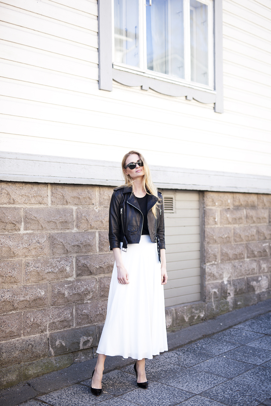 styling saia branca midi