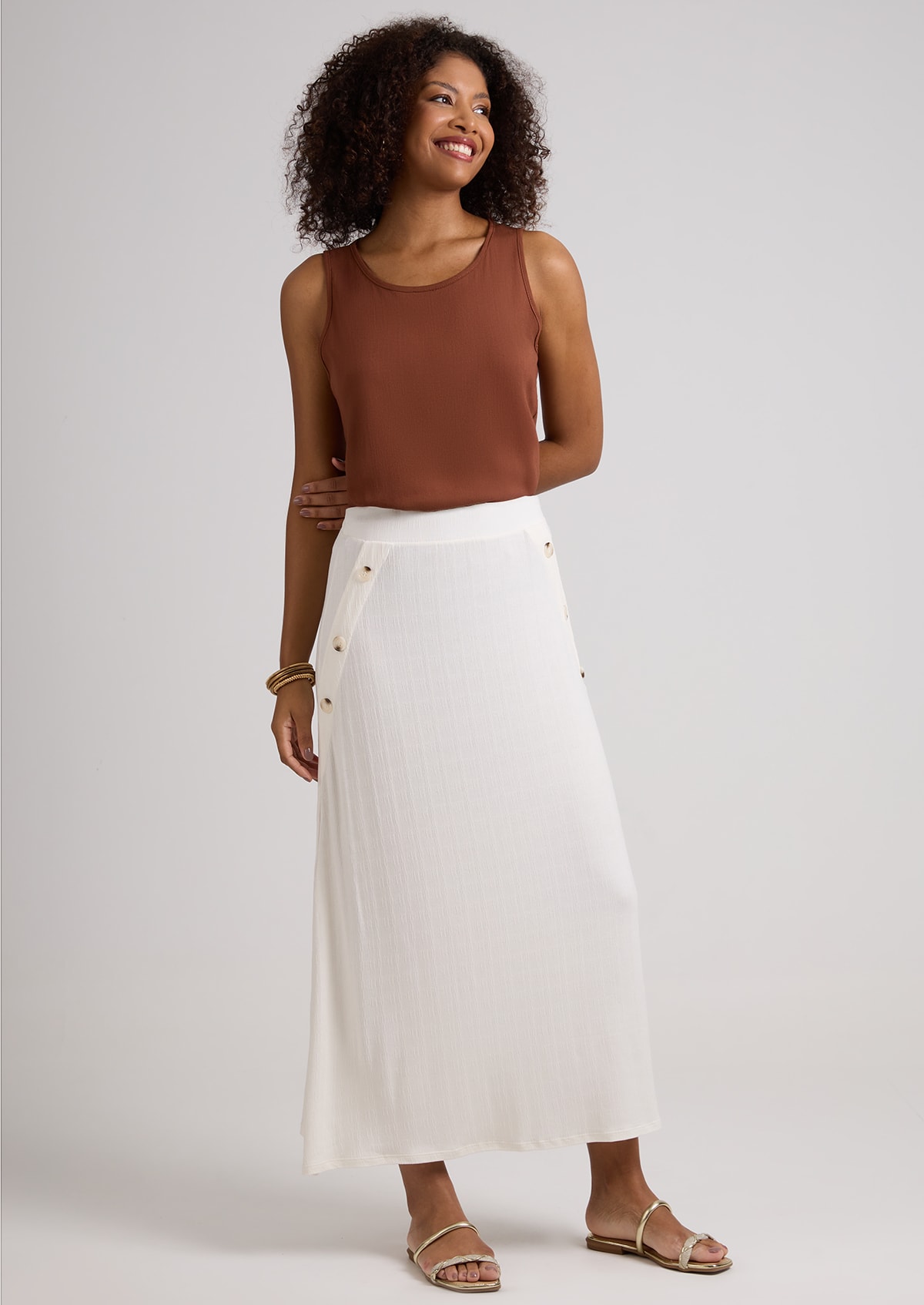 styling saia branca midi