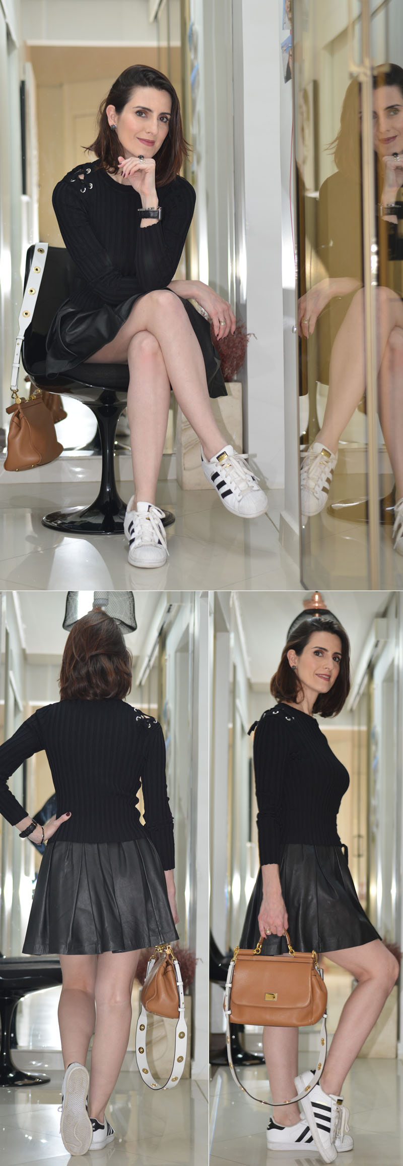 combinações com tênis preto e branco