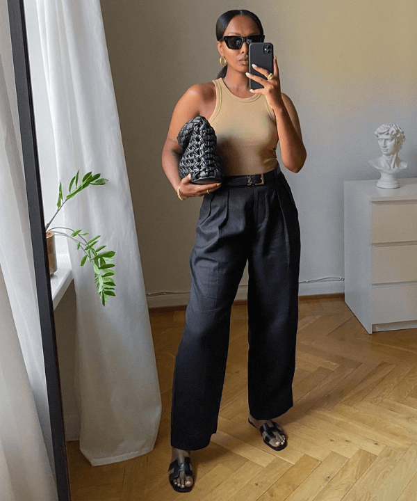 looks casuais com calça preta