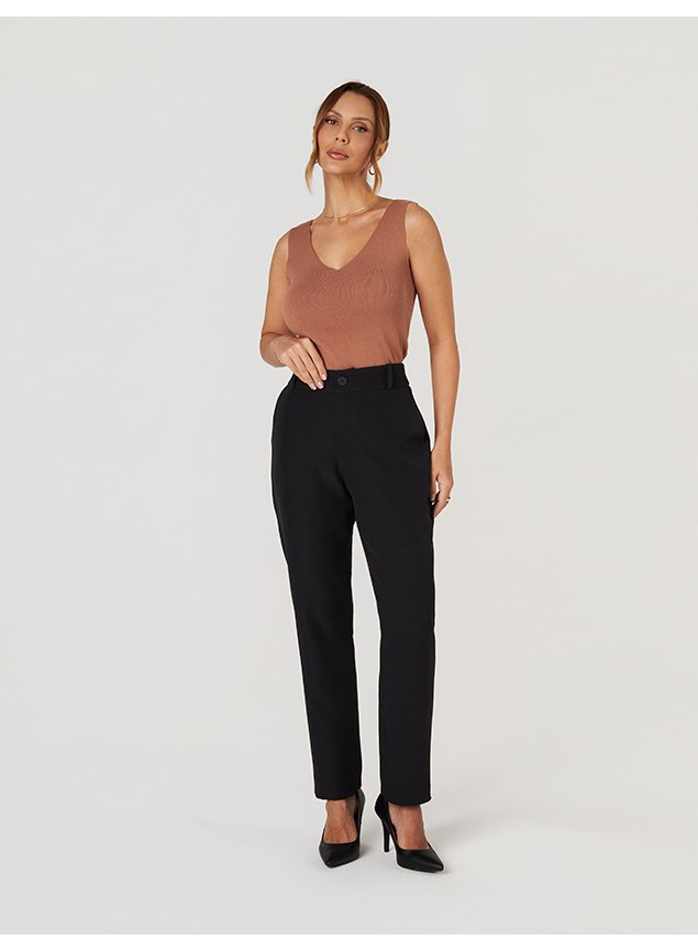 estilo francês com calça preta