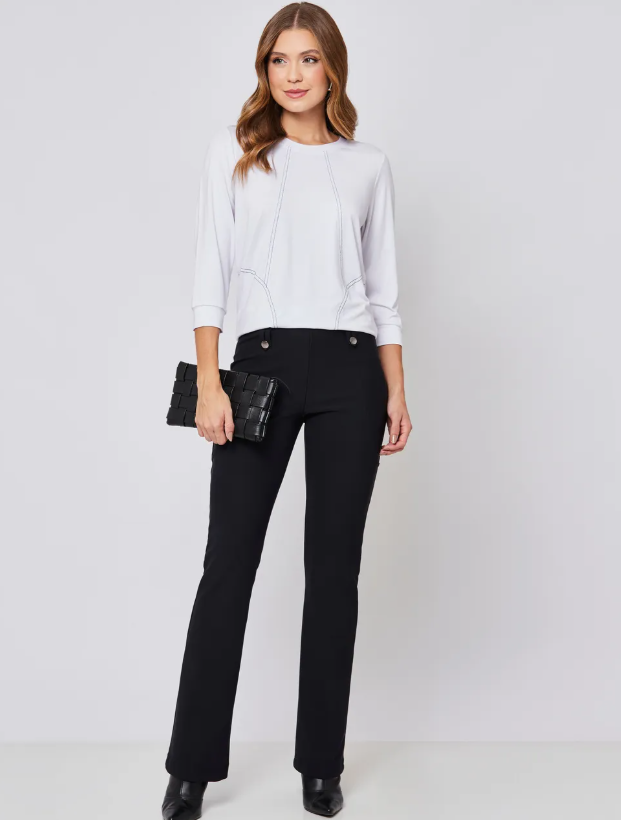 looks monocromáticos com calça preta