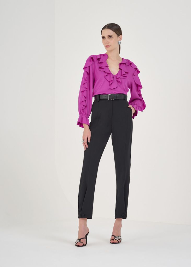 calça preta skinny look