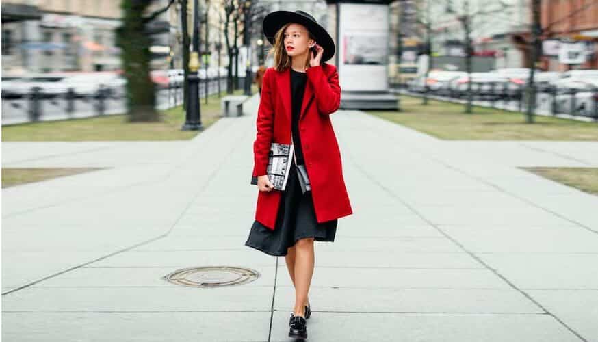roupas de inverno com vestido