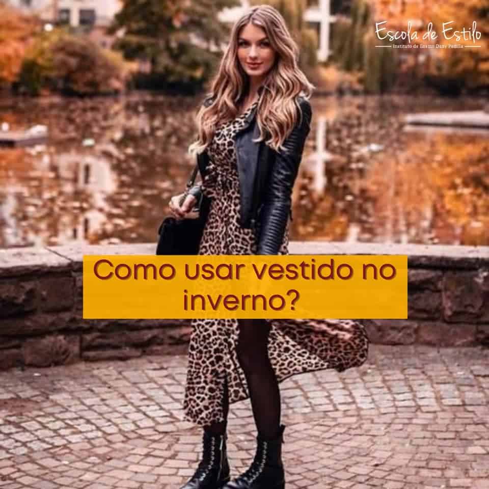 roupas de inverno com vestido