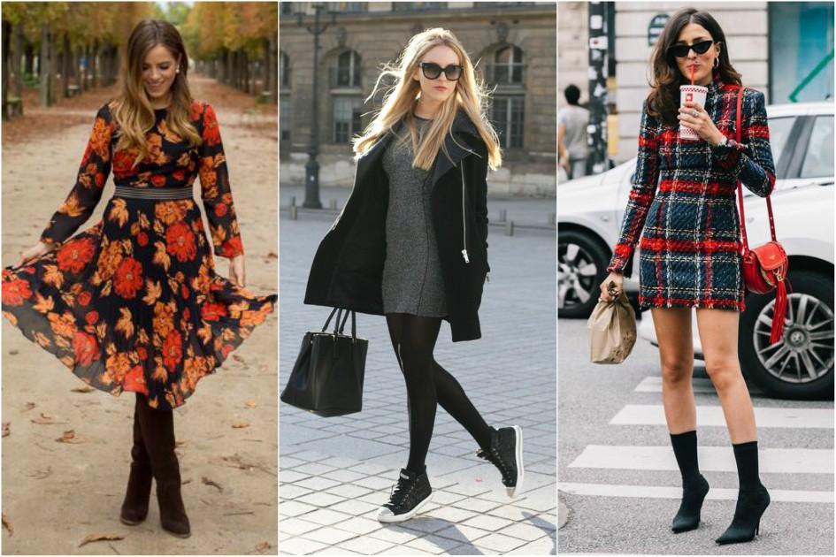 estilo inverno com vestido