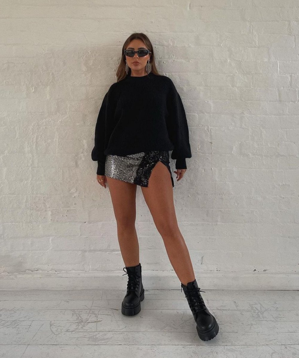looks com coturno feminino