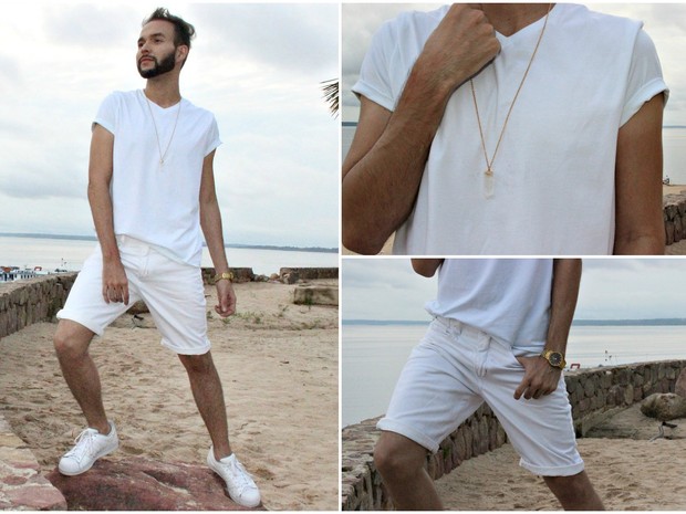 traje branco homem elegante