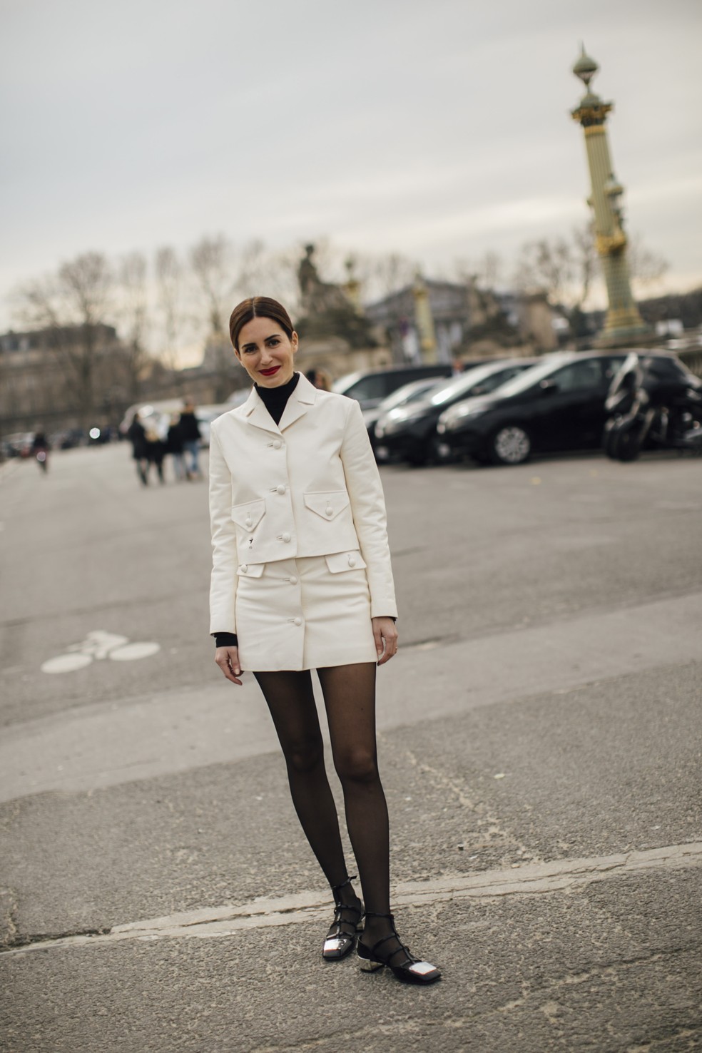 shorts de couro no inverno