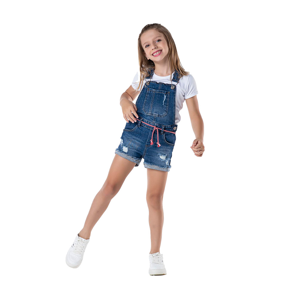 look jardineira jeans infantil menino
