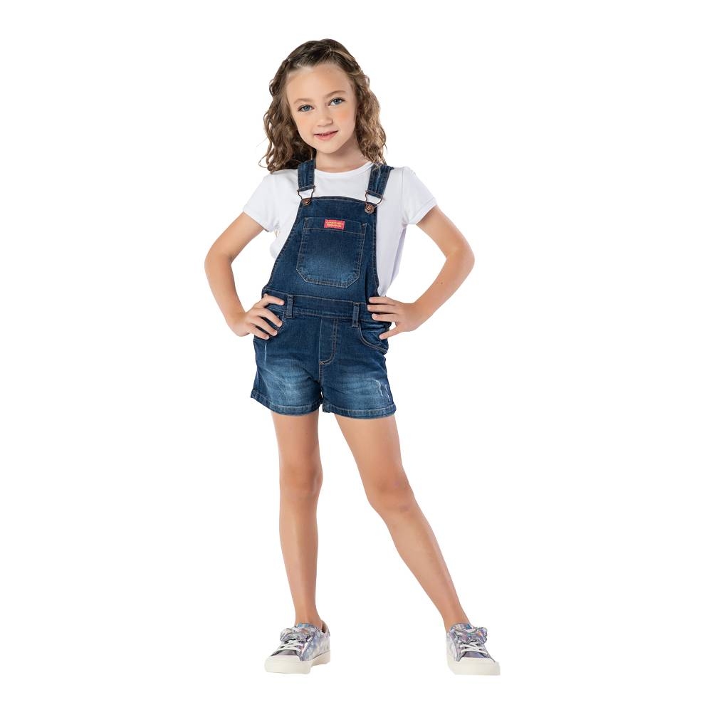 como usar jardineira jeans infantil