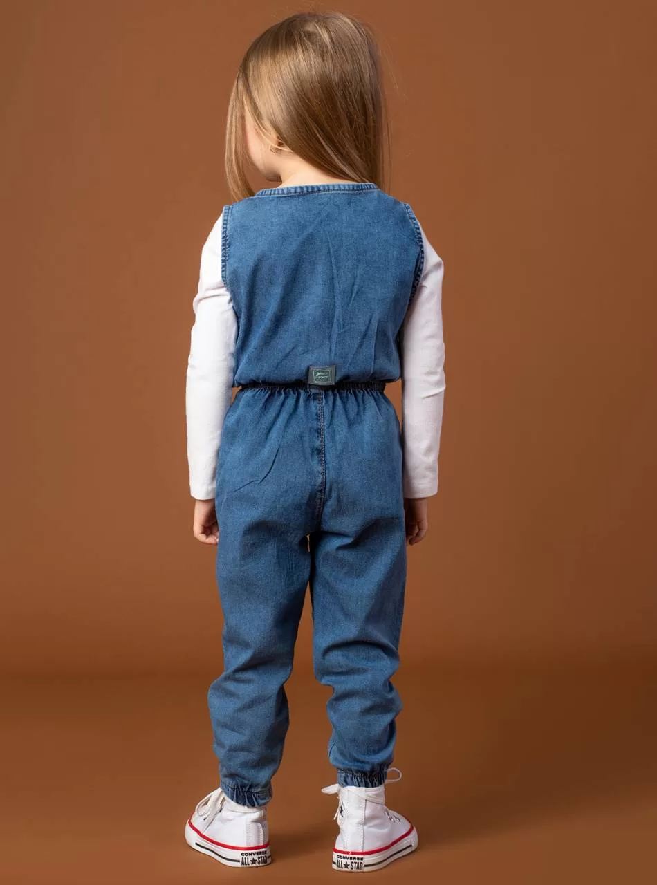 marcas de jardineira jeans infantil