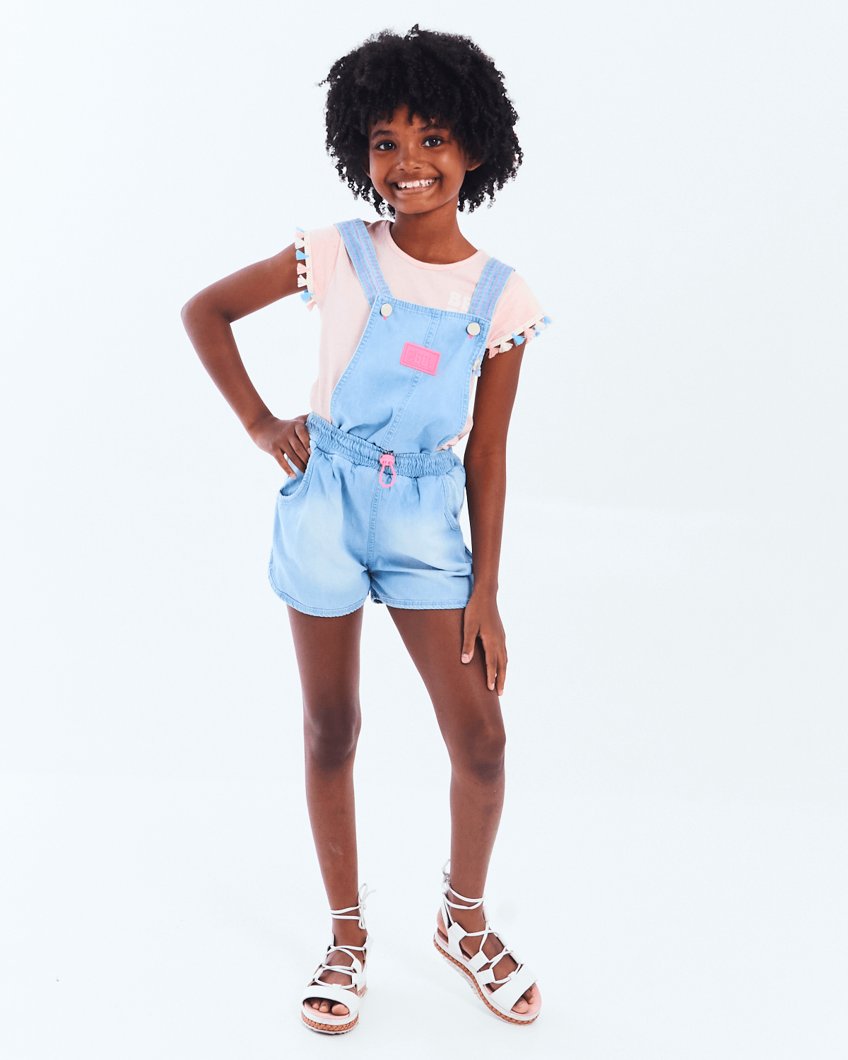 jardineira jeans infantil inverno