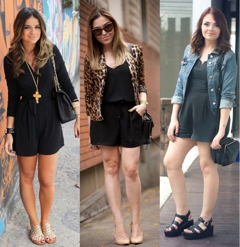 look macaquinho preto curto