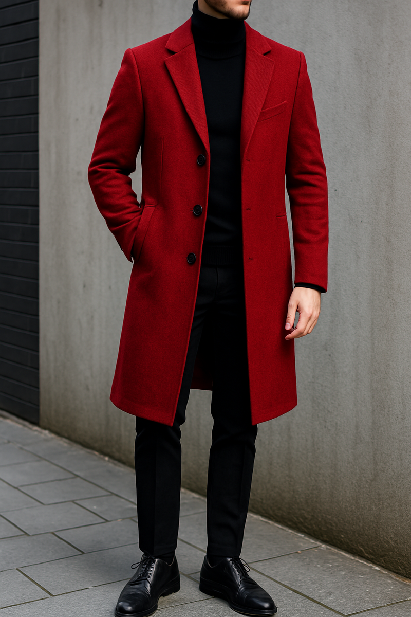 comprimento ideal sobretudo masculino