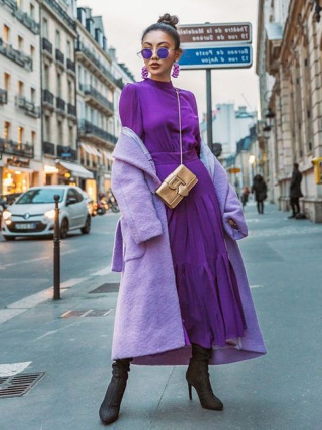 dicas de moda roxo escuro
