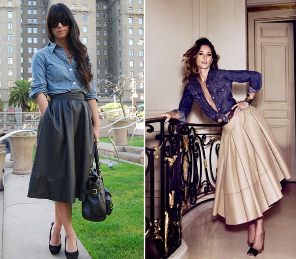 roupas de inverno com saia midi