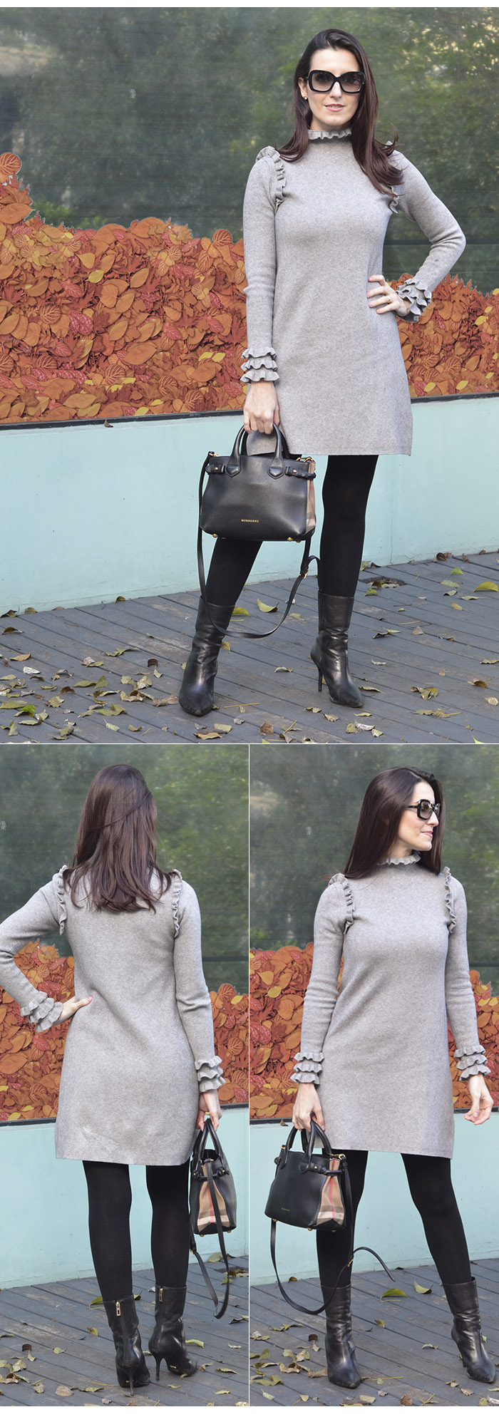vestido cinza para dia