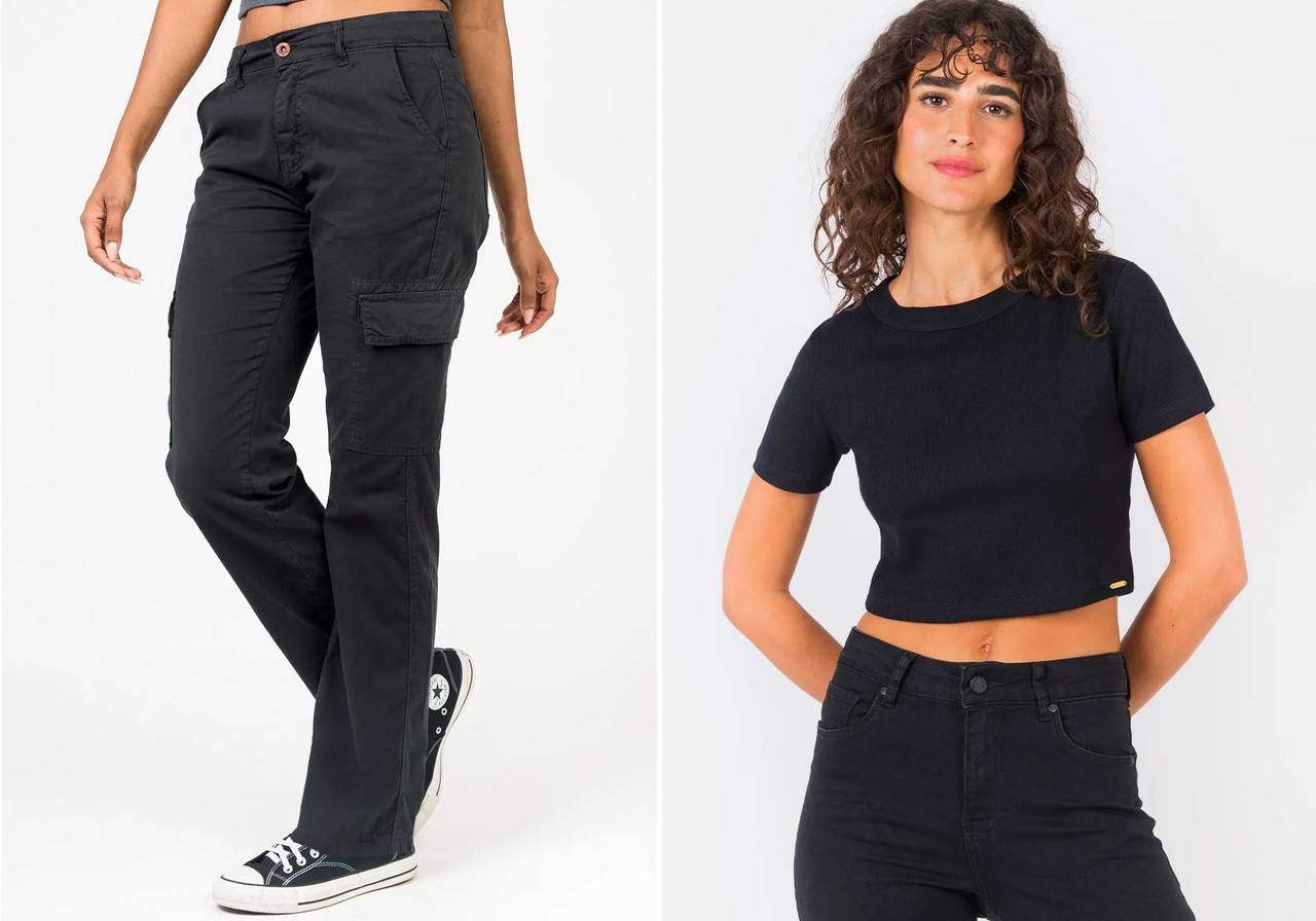 calça cargo preta