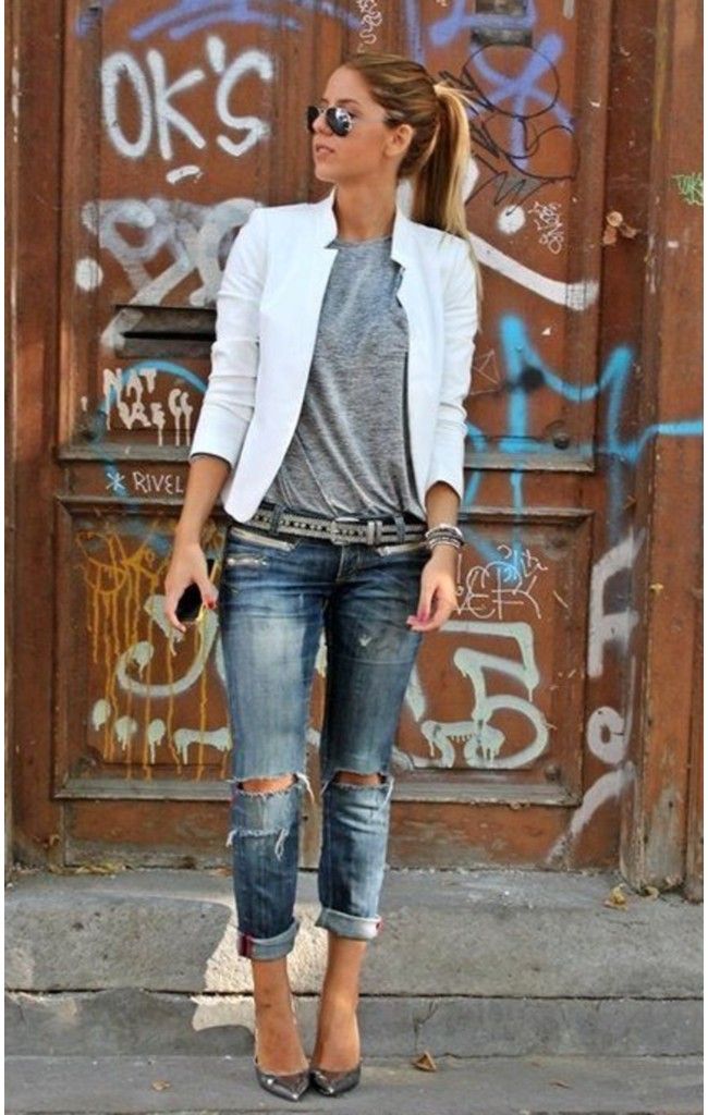 jeans e blazer looks