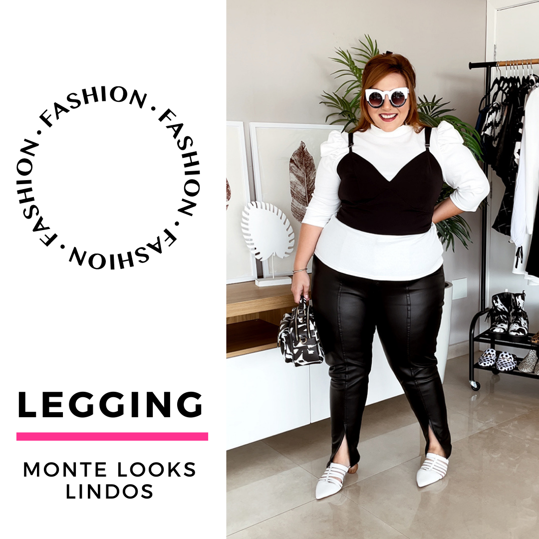 looks com legging preta e bota