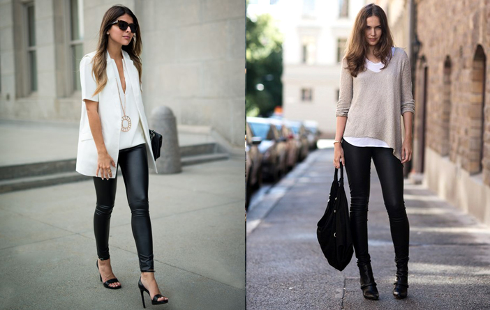 looks com legging preta elegante
