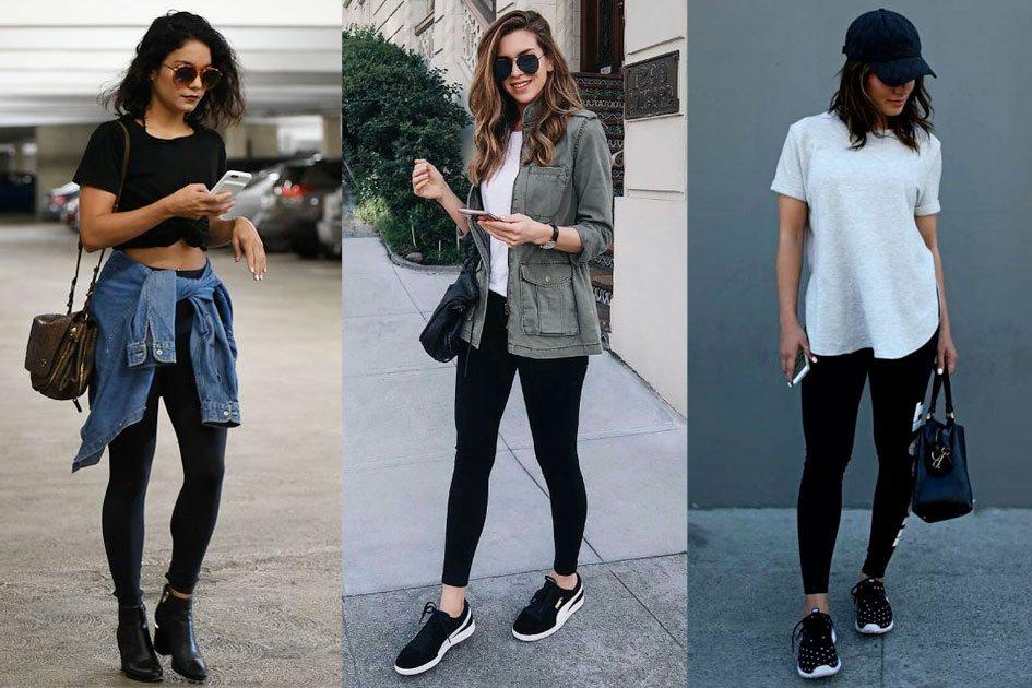 looks com legging preta outono inverno