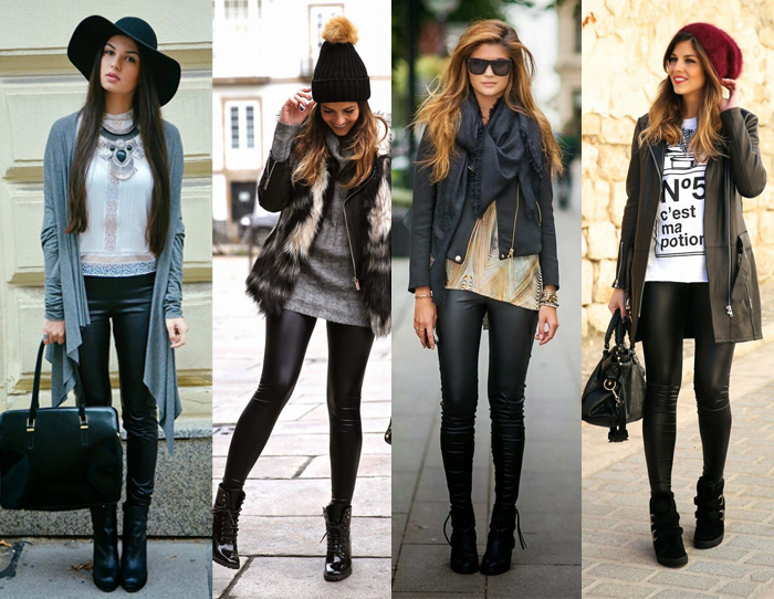 looks com legging preta elegante