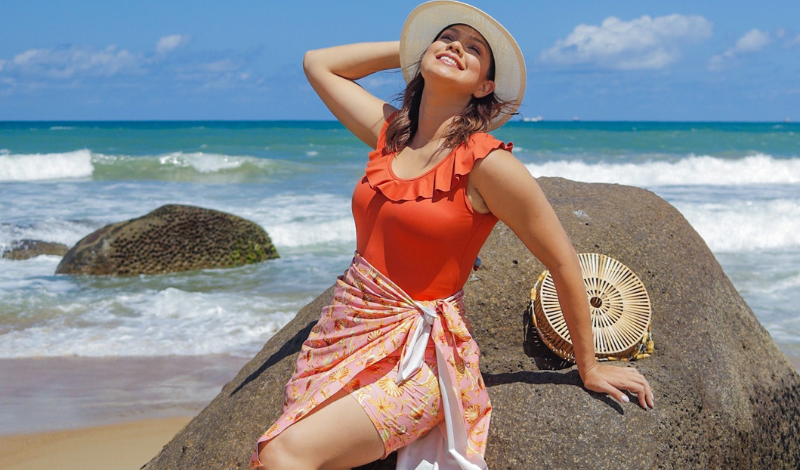 calça pantalona moda praia