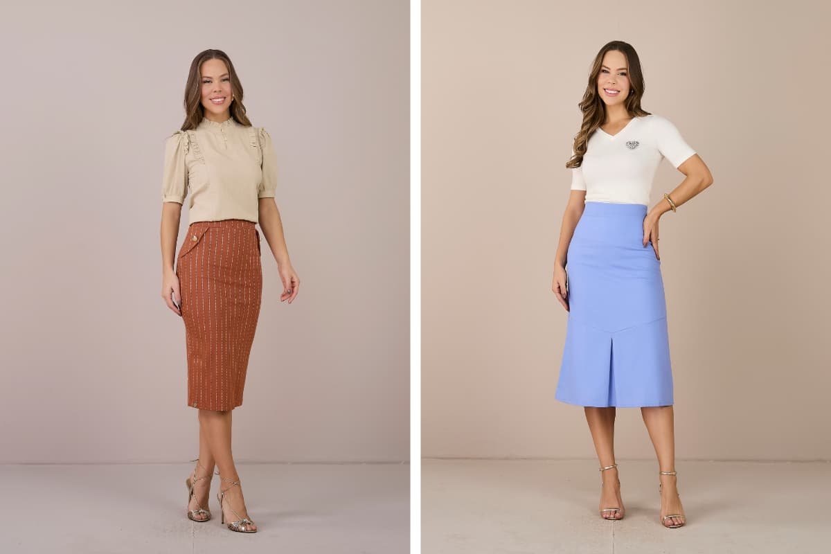 modelos de saia para trabalho