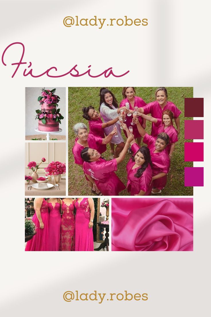 paleta de cores para casamento fúcsia