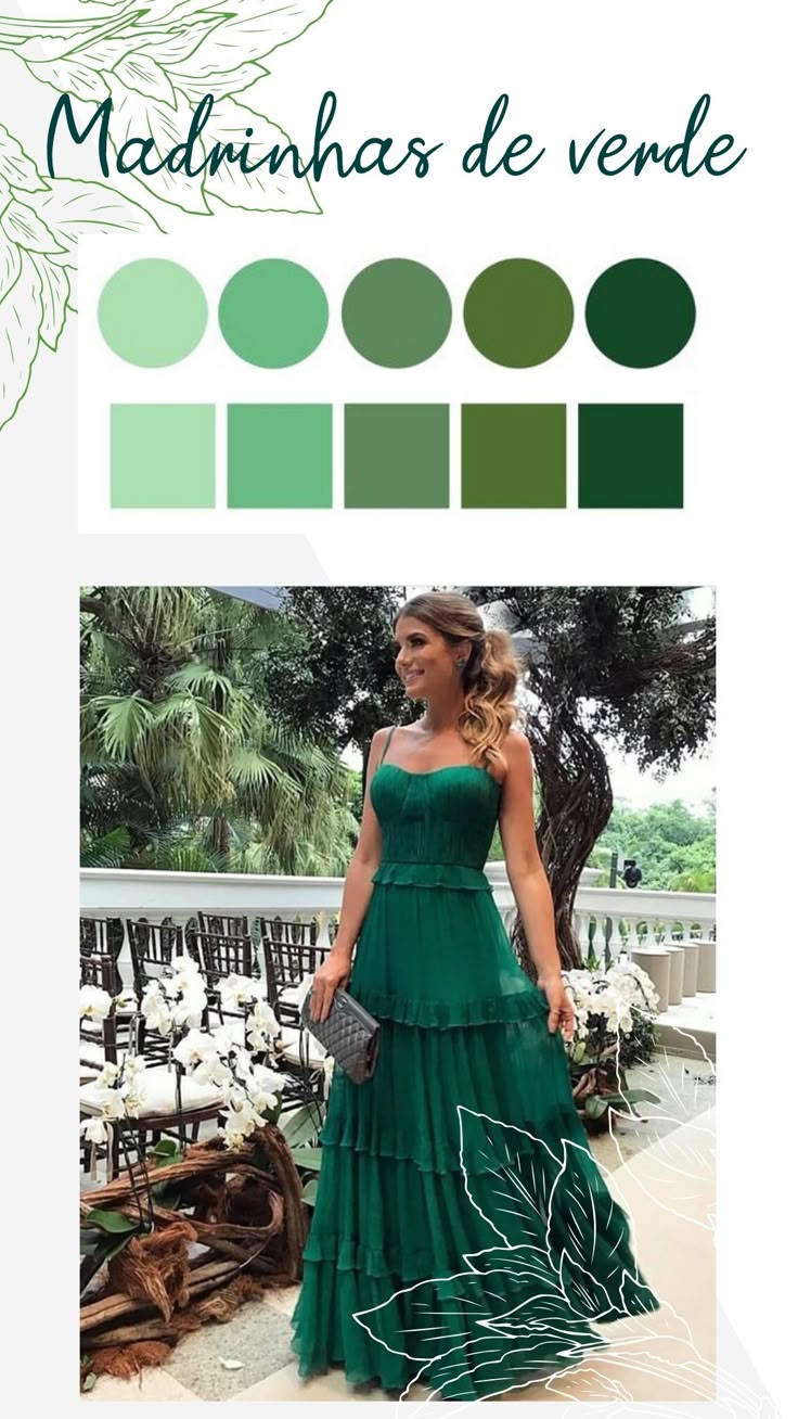 combinação cores casamento verde oliva