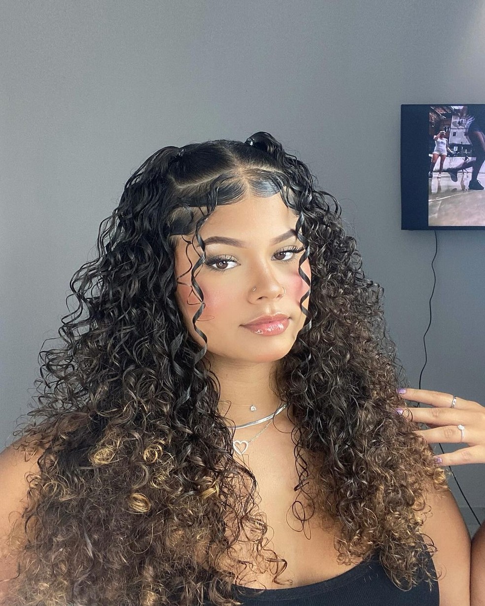 penteados com rabo de cavalo cabelo longo