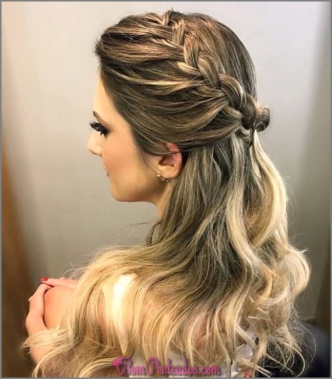 penteados semi presos cabelo longo