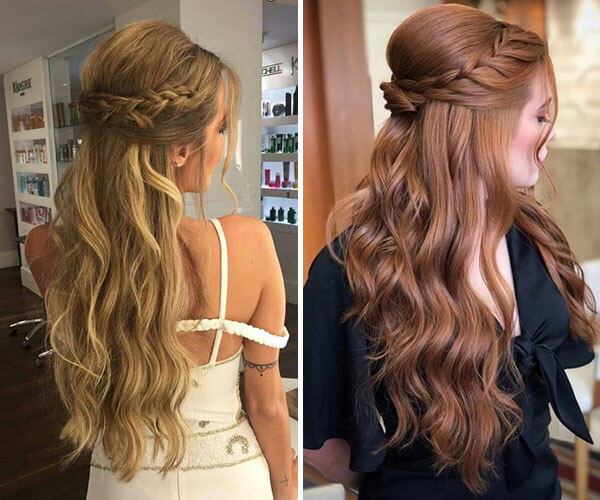 penteados com trança cabelo longo