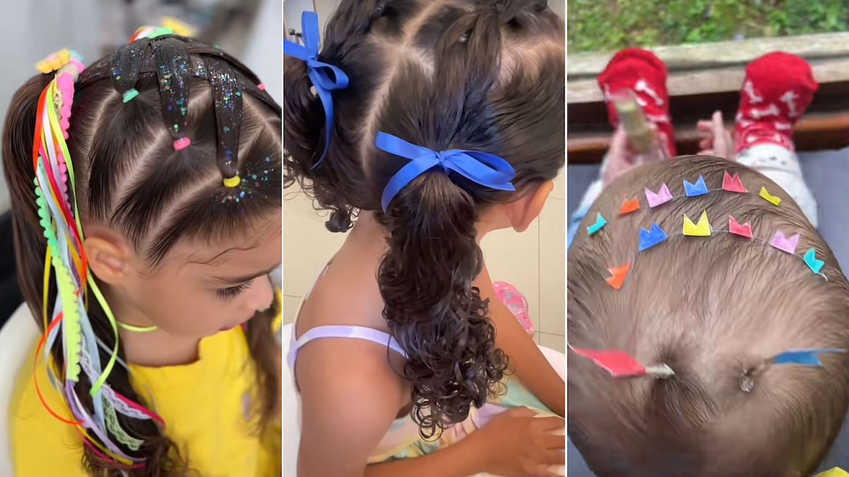 penteado caipira infantil