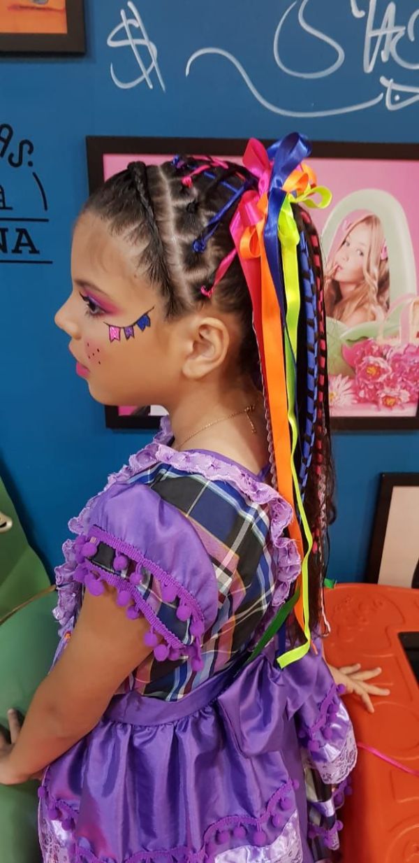 penteado junino cabelo curto criança