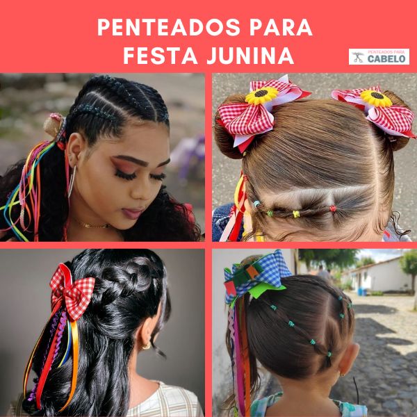 penteado junino para menina