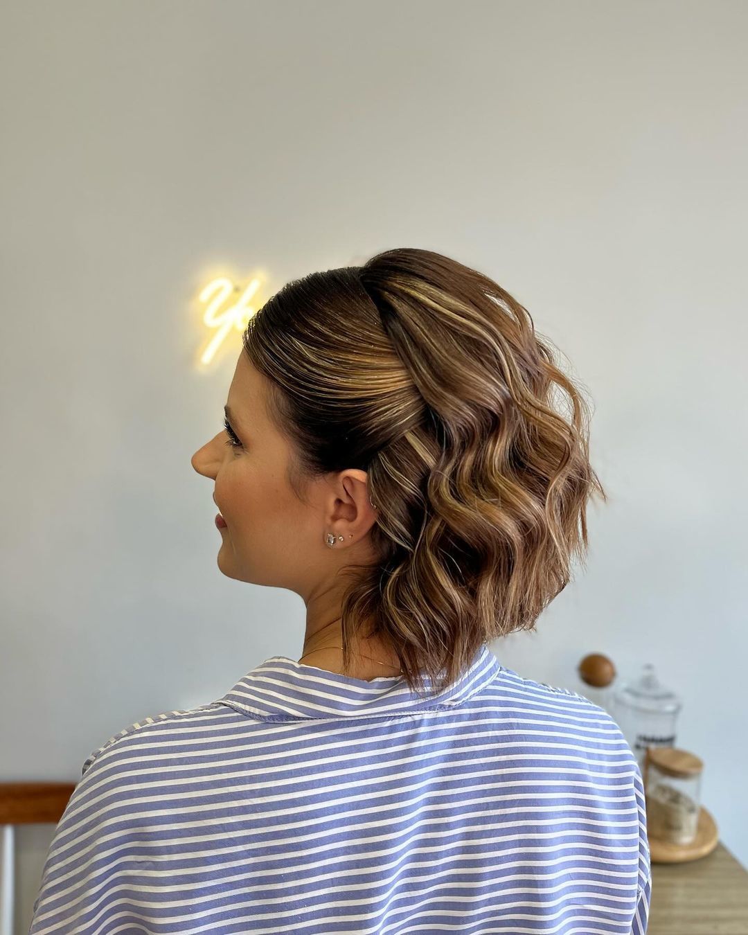 penteados elegantes cabelo curto casamento