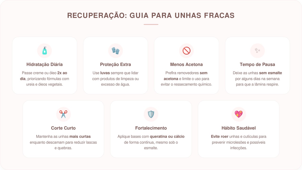 óleo para unhas fracas caseiro