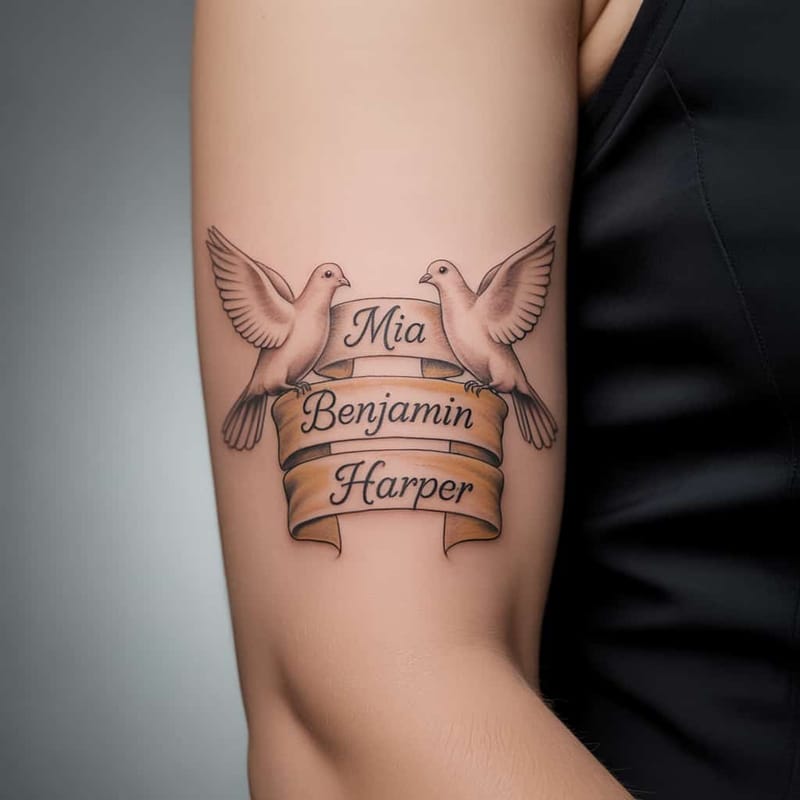 tatuagem nome casal
