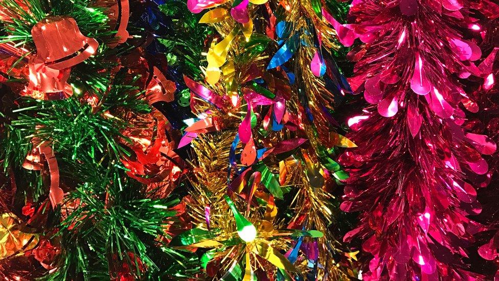 decoração natal tinsel