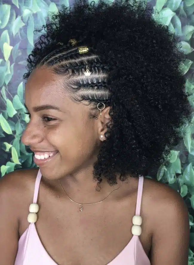 penteado nagô semi preso