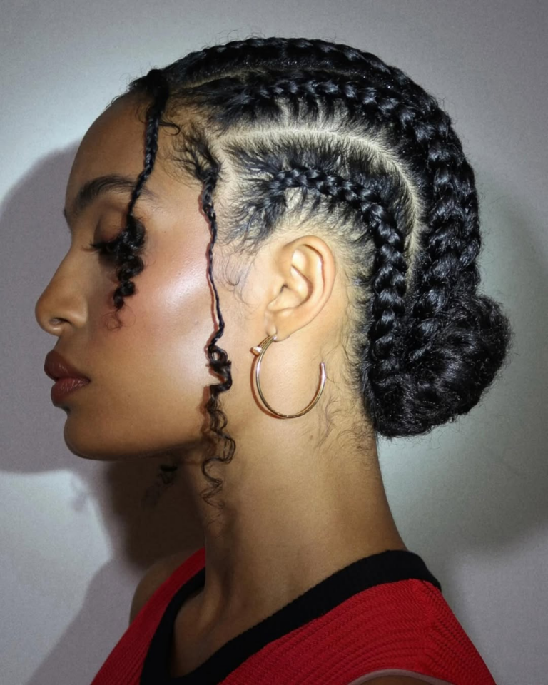 penteados com trança afro